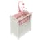 Badger Basket White & Pink Cabinet Doll Crib with Gingham Bedding
